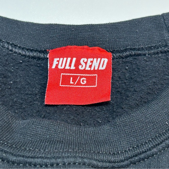 Full Send Nelk Boys Classics Black Embroidered Logo Crewneck Sweatshirt Size L - Picture 3 of 6